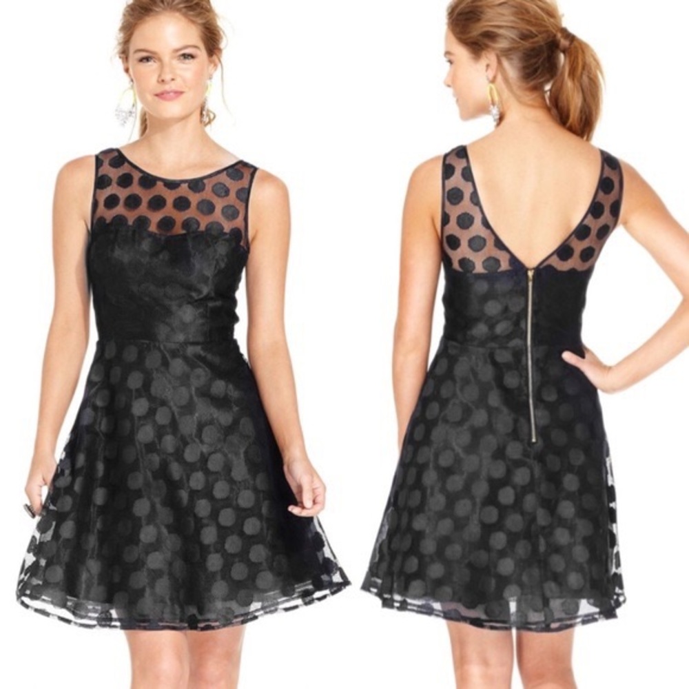 Betsy Johnson Polka Dot Lace Dress